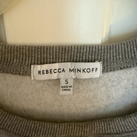 Rebecca Minkoff Janine Charcoal Gray Puff Sleeve Sweatshirt, size S Small - Picture 3 of 3